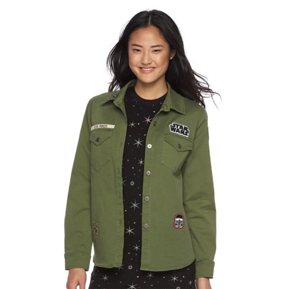 Star Wars Rogue One Elite Forces Army Green Cosplay Jacket Women's LARGE NWT